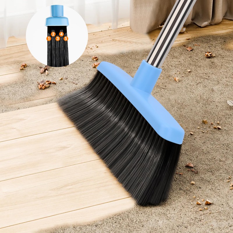 OLLSDIRE Broom and Dustpan Set for Home 2025 Indoor Outdoor