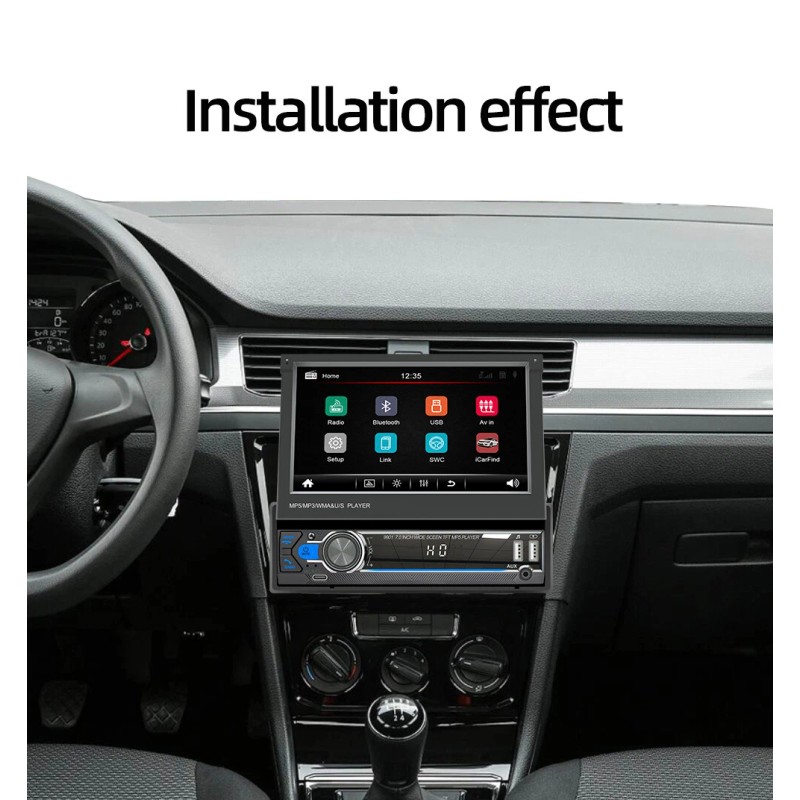 ESSGOO 7'' Flip Out Car Stereo Radio Touch Screen AUX