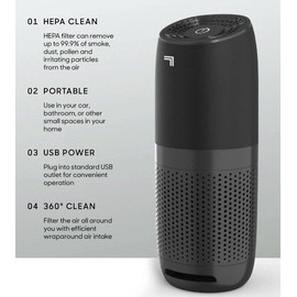 Sharper Image Portable Air Purifier True HEPA Filter 2313939