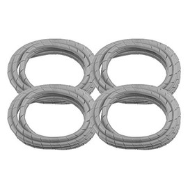 4 Pack BarberMate Premium 8' Cord Cover Prevents Cord Tangling - Silver