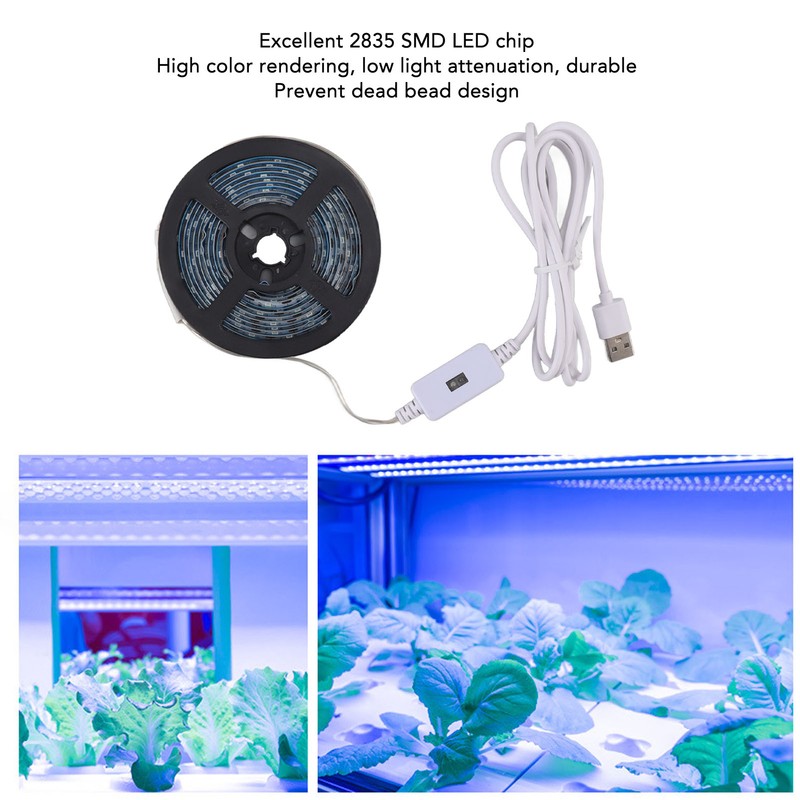 Plant Growth Lamp LED Spotlight USB Full Spectrum Adjustable Flower