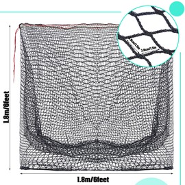 Hay Net Hay Bales Round Bale Hay Net Slow Feed 5 mm Thick Bale Knotless Large Hay Feeder Hay Bags for Horses Black Feeding Supplies for Horses Goat Cattle Equine Stalls Barn Feed Decoration (6 x 6 Ft)