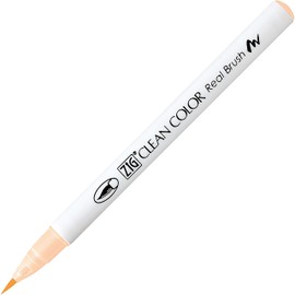 Kuretake Zig Clean Colour Medium Beige Real Brush Water Based Dye Pen - Brush Tip