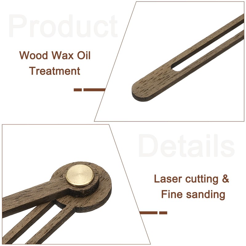 sourcing map 5 Set Wooden Clock Hands Only,Walnut Wood Clock