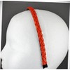 Perfect Hairstyle with Our Hair Accessories - Orange Faux Leather