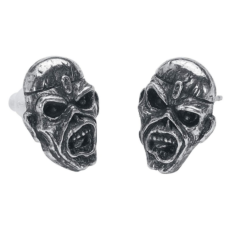Iron Maiden Piece of Mind Earring Set Silver-Coloured