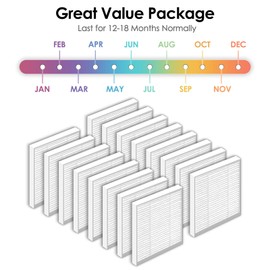 (16 Pack) Q0520 Q011 Q0120 HEPA Filters Compatible With iRobot Vac, Vac 2 Essential Robot, Robot Vacuum and Mop Combo, Q0520 Y0140 Y0110 Q011 Q0120, Filter Replacement Parts Accessories