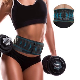 Back Brace for Lower Back Soothing, Breathable Lumbar Support Belt for Women Men Self-Heating Waist Belt with 20 Magnets for Herniated Disc, Sciatica, Scoliosis Lower Back Support Belt Black (Medium)