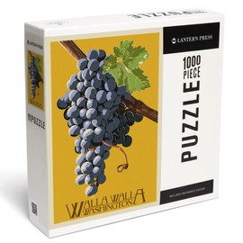 Lantern Press 1000 Piece Jigsaw Puzzle, Walla Walla, Washington, Wine Grape Letterpress