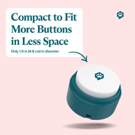 FluentPet FluentPet Basic Buttons 6-Pack | Recordable Buttons with Batteries Included for Dogs and Cats | Customizable Cat/Dog Buttons for Communication | HexTiles Required (Sold Separately)