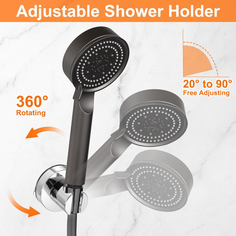 uxcell Shower Head Holder, Suction Cup Shower Head Holder, Handheld