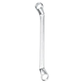 sourcing map Offset Extra Long Box End Wrench 18 x 19 mm Metric 12 Point 75 Degree Offset Double End Box Ratcheting Wrench CR-V Polished Long Spanner Tools for Repairs