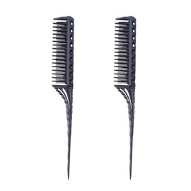 Pack of 2 Needle Handle Comb Hair Comb Toupee Comb Hair Comb Hairdressing Comb Highlight Comb for Women Back Combing Hair Roots Touping Antistatic Comb Hair