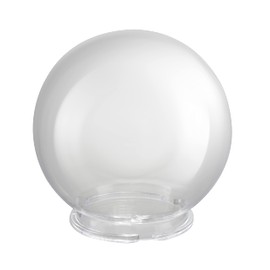 Aspen Creative 28001-60-11, 6" Clear Acrylic Replacement Lamp Post Globe with 3-3/4" Twist Lock Neck