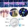 22000pcs Resin Flatback Rhinestones for Crafting, Black Bottom Blue AB