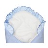 TupTam Unisex Baby Swaddling Blanket with Bow Blue Size: 70