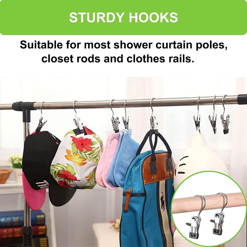 Baoswi 24 Pack Boot Hangers Clips Laundry Hooks Hanging Clips