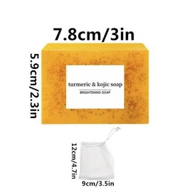 Turmeric Wash and Care two PieceSetTurmericCleansing Mousse, Turmeric SoapFacialCleansing Skincare FacialCleansing CleanserFacial Wash Comfort，Summer Gift Daily Kit skincare gift set kojic soap:_Soap*1+Soap Bag*1