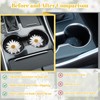 4Pcs Daisy Car Coasters for Cup Holders, Universal Non-Slip Absorbent