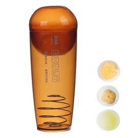 Homemade Salad Sauce Dressing Container,Sour Cream Squeeze,Ketchup And Mustard Cruet Salad Dressing Mixer Condiment Bottle,Pancake Wide Mouth Griddle Containers Squeeze Batter Dispenser (Brown)