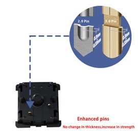 Gateron Oil King V2 Pre Lubed 5pin Linear Switches for Mechanical Keyboard (10PCS, Oil King)