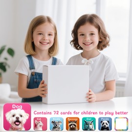 KIUKIUO 72 PCS Memory Matching Game, Real Animal Matching Cards for Toddlers 36 Pairs Memory Cards for Preschool 4 5 6 Years Old