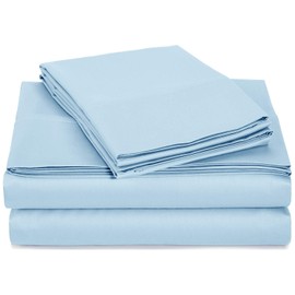 ARlinen Microfiber Sheet Set-California-King Size, Bed Sheet Weight-Wrinkle & Fade Resistant Brushed Microfiber Sheets with 15" Deep Bedding Sheet Sets (Cal-King, Light Blue)
