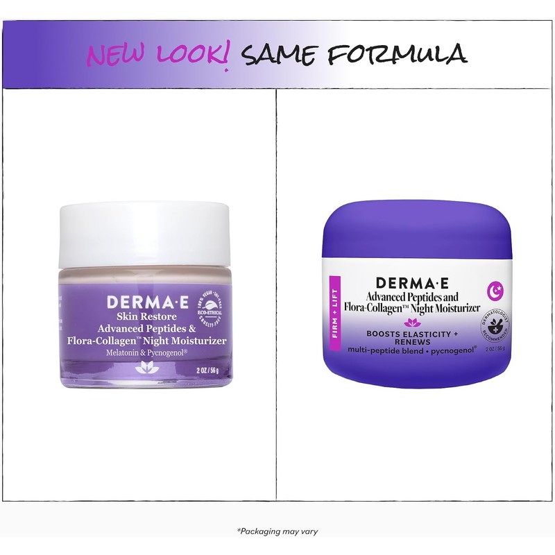 Derma-E Advanced Peptides and Flora-Collagen Night Moisturizer Unisex Moisturizer 2