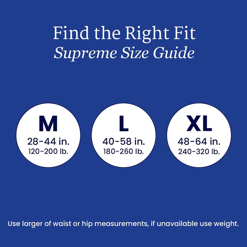 NorthShore Supreme Tab-Style Briefs for Men and Women (White, X-Large,