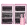Individual Eyelashes Cluster Lashes Kit 80D+100D+120D Wispy Cluster Lashes D