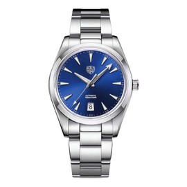 TYBERLEY RollsTimi 7912 Luxury Men's Automatic Mechanical Watches NH35 Movement AR Sapphire Stainless Steel Waterproof Casual Men's Sport Wristwatch Date Display (Navy Blue)