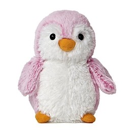Aurora® Playful Pompom Penguin™ Brights Stuffed Animal - Vibrant Companions - Endless Fun - Pink 6 Inches
