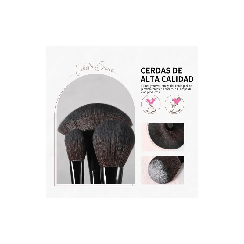 Juego De Brochas De Maquillaje Profesional Docolor, 30 Pieza Color