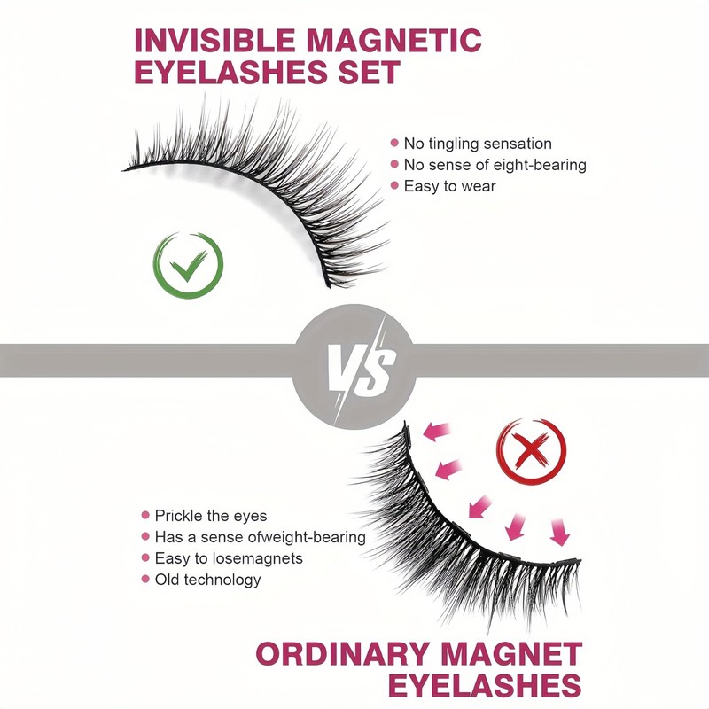 Magnetic Eyelashes Set with Eyeliner - Fox Style 7 Pairs