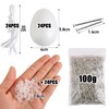 BOFUNX Styrofoam Eggs Craft Set, 24 Easter Eggs for Hanging