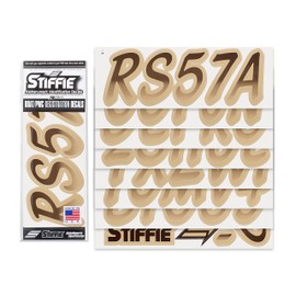 Whipline Espresso/Cream 3" Alpha-Numeric Registration Identification Numbers Stickers Decals for Boats & Personal Watercraft