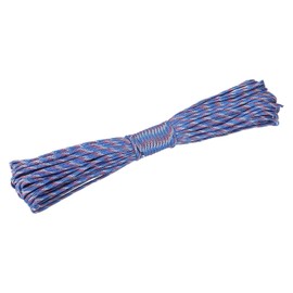 sourcing map Diamond Braid Nylon Rope Polypropylene Cord 3/16"(5mm) 100ft/30M Utility Rope 7-Strand Blue/Red for Indoor Outdoor Flag Line Camping Clothes Line