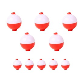 Namvo 10 Pcs Fishing Snap On Floats Bobbers Various Weights Push Button Sea Carp Hard ABS Push Button Fishing Round Buoy Float