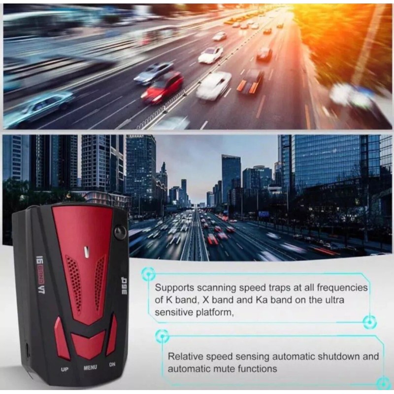 Unbranded 16-Band 360° Vehicle Radar Detector Full-Frequency Speed Radar Warning
