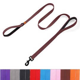 LynxKing Heavy Duty 6ft Reflective Safety Walking Lead for Small to Large Dogs - Double Handle Padded Leash