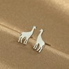 Cute Giraffe Earring Stainless Steel Minimalist Giraffe Stud Earrings for