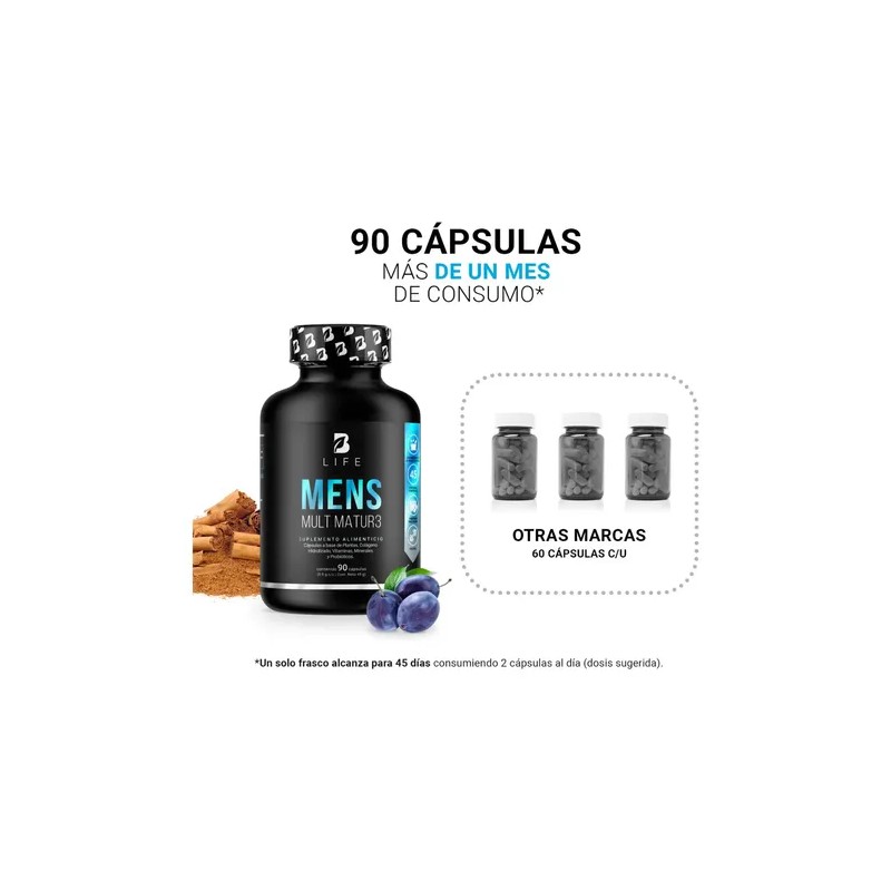 Multivitamínico Hombre Mayor Años Cáps Life Sabor