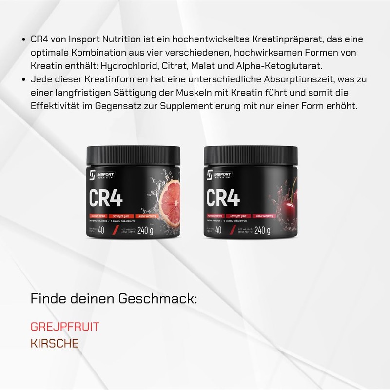 INSPORT Nutrition - CR4 - Creatine Preparation - 4 Forms