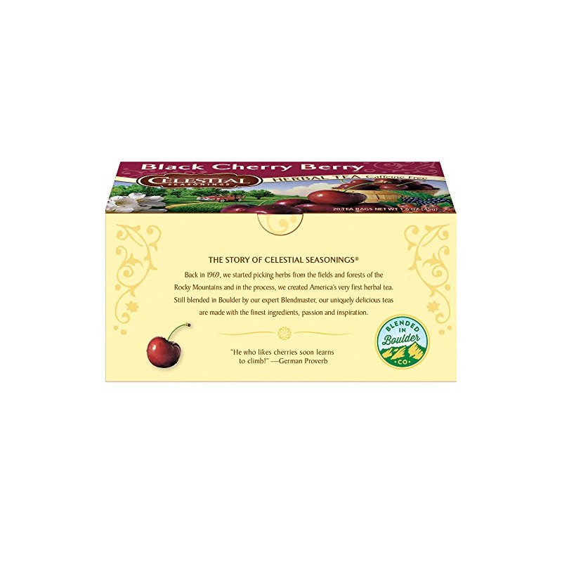 Celestial Seasonings Black Cherry Berry Herbal Tea, 20 Count