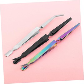 Vaguelly Professional Nail Art Sculpture Clip Tweezers Multifunctional Nail Pincher Tool for Women Silver Precision Grooming for Home and Salon Use