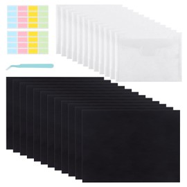 Rubber Magnetic Sheets Stamp Bags for Stamps and Cutting Dies with Rubber Magnets Transparent Stamp Storage Bags 37 Pcs/Set