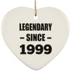 Designsify Christmas Tree Decoration, 25th Birthday Legendary Since 1999, Heart