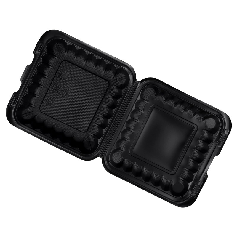 70 Pack Clamshell Food Containers, 8 x 8 x 2.8
