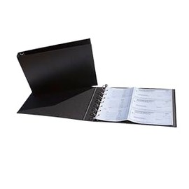 7 Ring Binder - Business Manual Check Binder for Storing Manual System Business Checks, Black