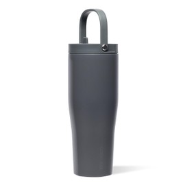 Corkcicle Go Cup XL - Leak-Proof Travel Tumbler - Triple Insulated Stainless Steel Water Bottle - Easy-Carry Handle - Summer Drinkware Gift - Keeps Drinks Ice Cold - 30 oz - Flint